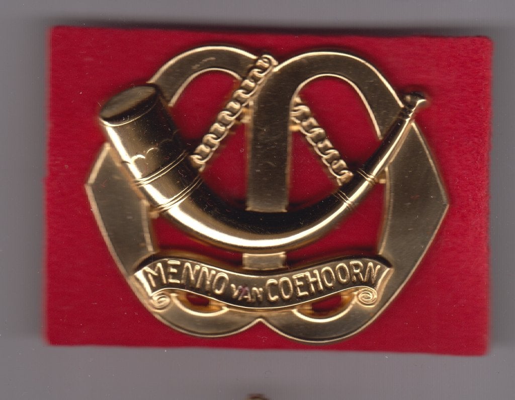 Baretembleem Menno van Coehoorn, Ophalen of Verzenden, Landmacht, Nederland, Embleem of Badge