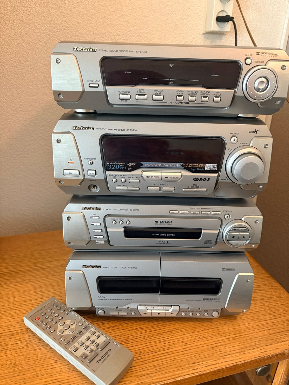 Technics EH750 HiFi Stereo Set – Compleet – Werkt goed, Audio, Tv en Foto, Gebruikt, Cassettedeck, Losse componenten, Ophalen