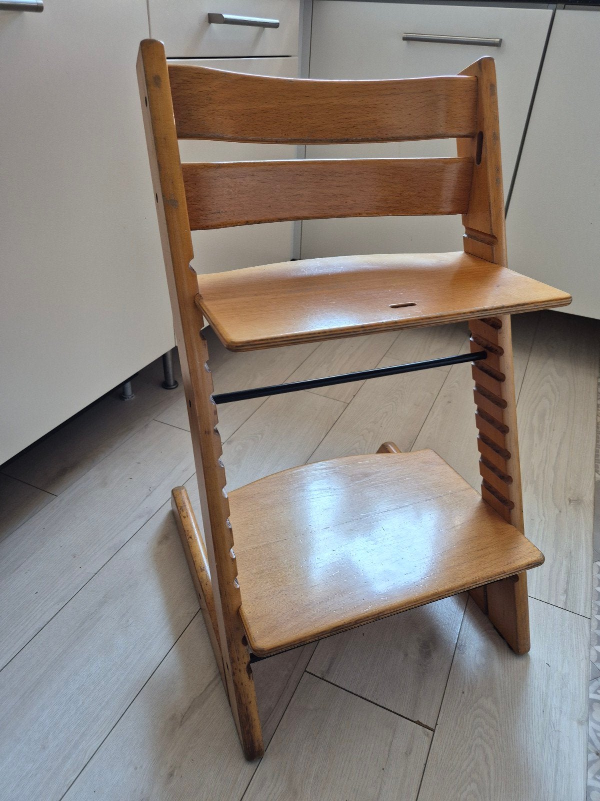 Stokke Trip Trap Meegroeistoel - Opknappertje, Ophalen, Gebruikt, Meegroeistoel, Aanschuifbaar