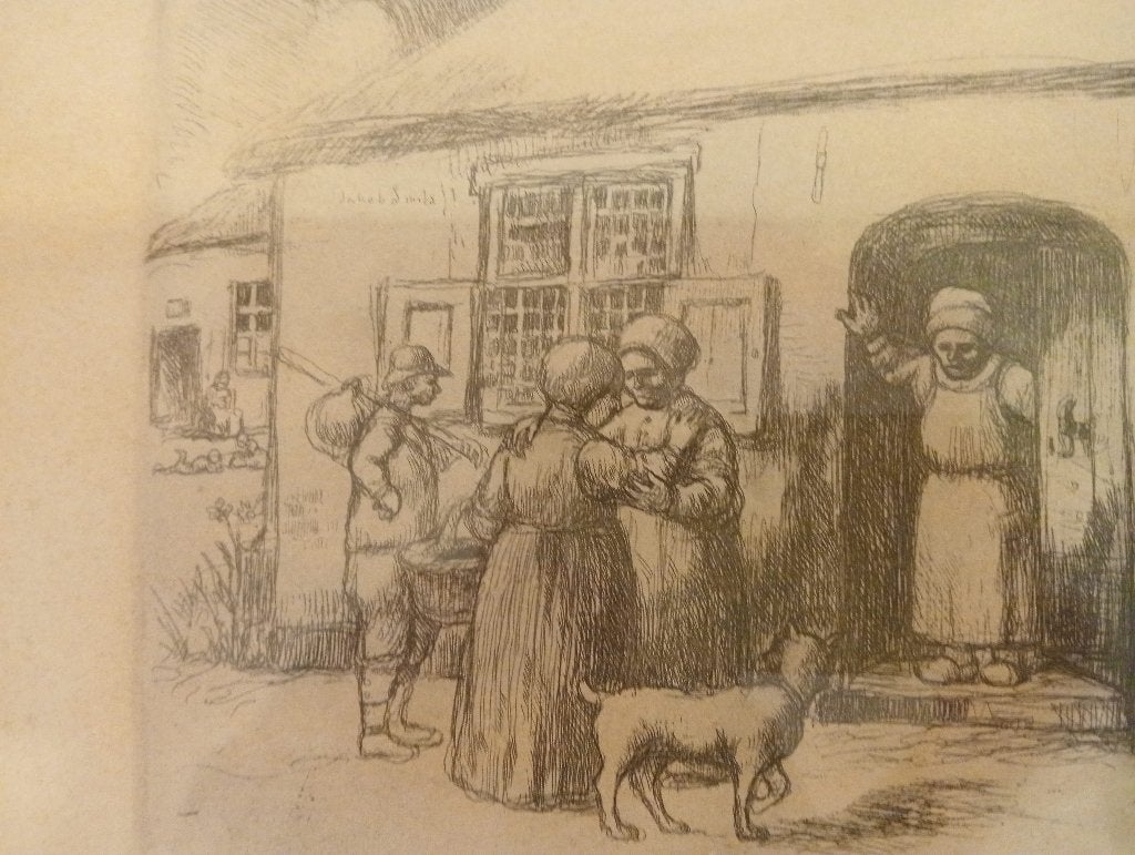 Lijst met glas: "Jacobs Smit" 33x23cm, Ophalen