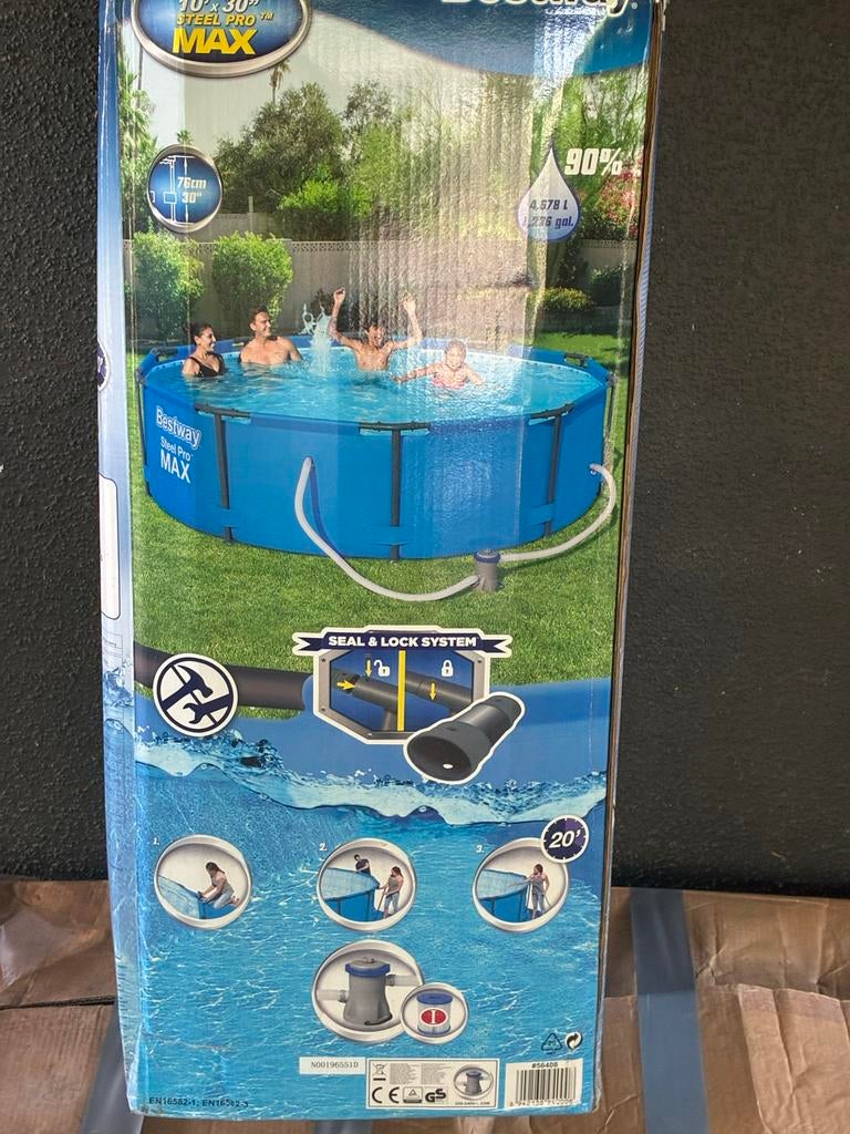 Bestway Steel Pro Max zwembad 3 meter diameter, Tuin en Terras, Ophalen, Rond, Nieuw, Opzetzwembad