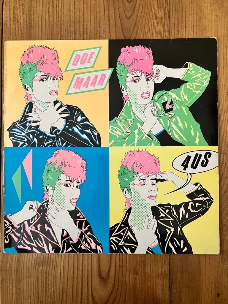 Doe Maar, 4us (LP) met hoes, binnenhoes en songtekstvel, Cd's en Dvd's, Ophalen, Gebruikt, Overige genres, LP