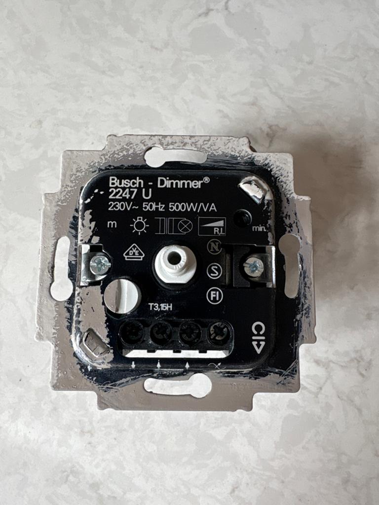 Busch-Jaeger Dimmer 2247 U - 230V 500W/VA, Ophalen of Verzenden, Gebruikt, Schakelaar