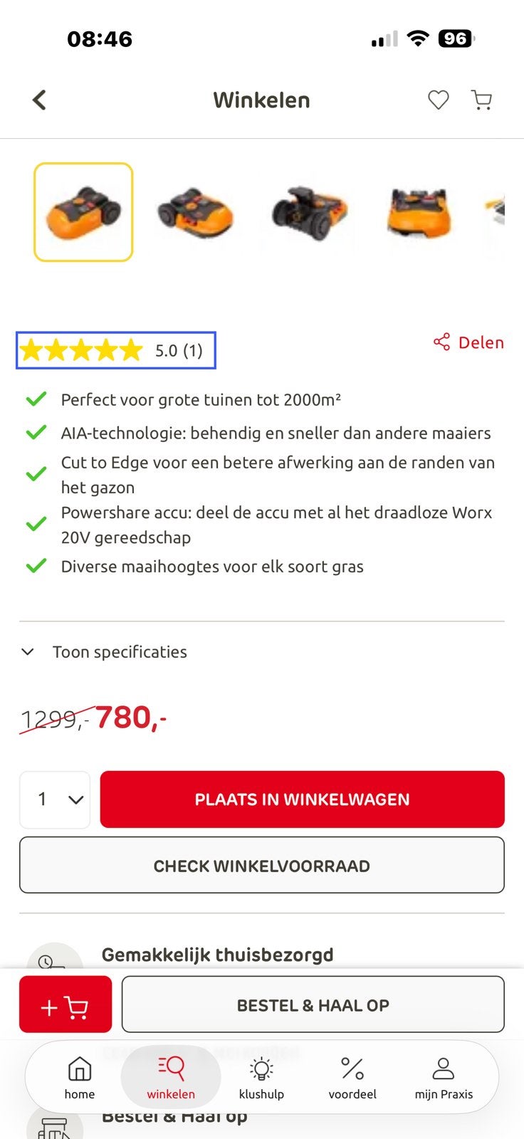 Nieuw in doos robot maaier, Ophalen of Verzenden