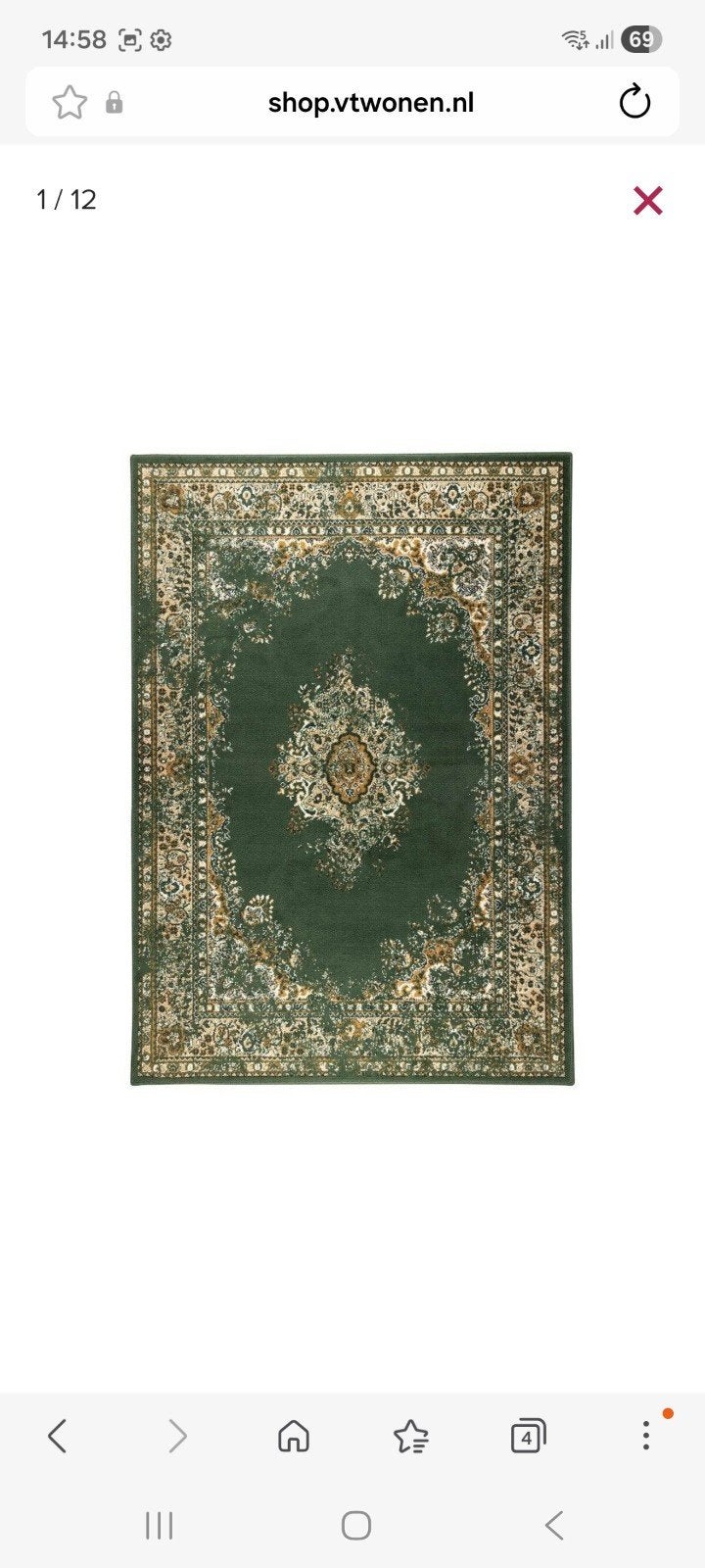 vloerkleden keshan, Ophalen, Gebruikt, 100 tot 150 cm, Rechthoekig