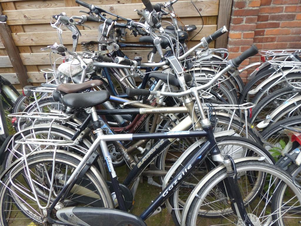 partij 16 opknap fietsen 4 elec, Ophalen, Gazelle, Trommelrem, 53 tot 56 cm