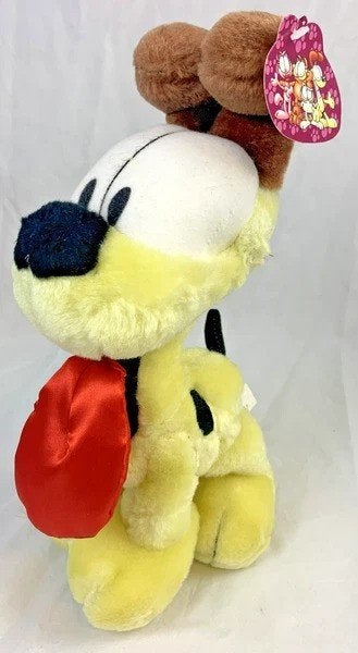Vintage Odie knuffel Garfield Play-By-Play pluche met label