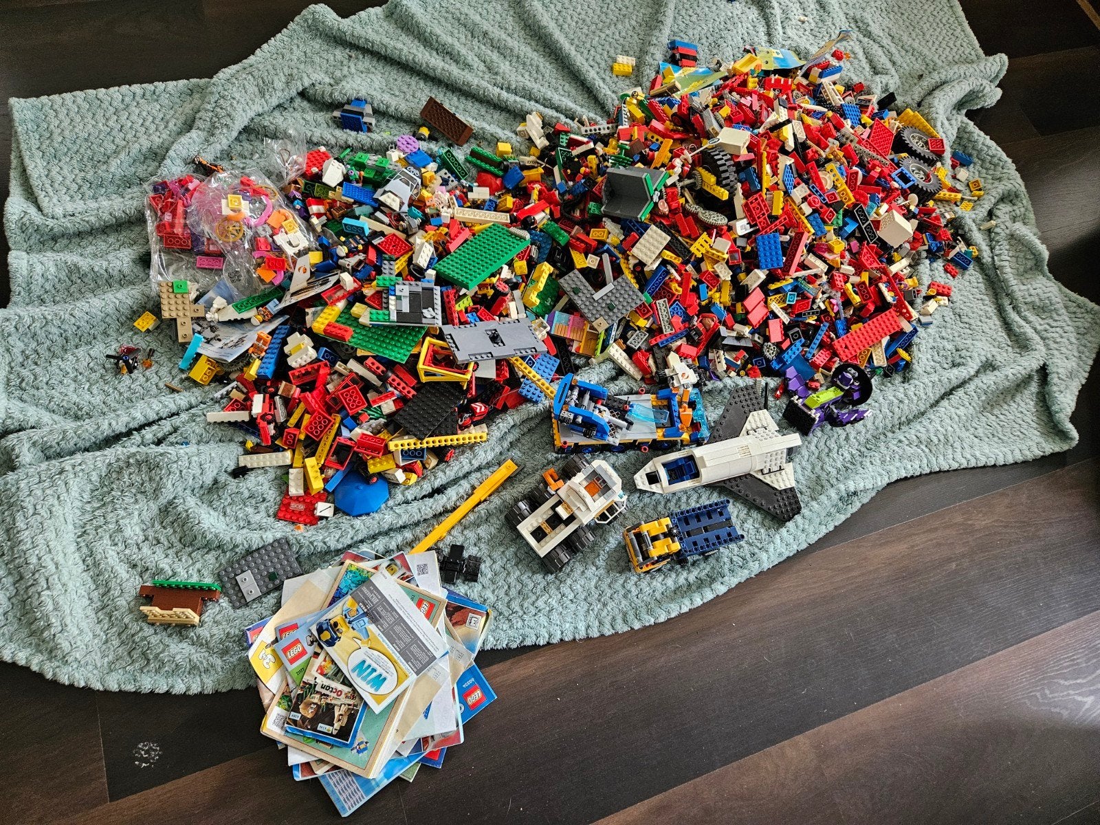 Grote partij LEGO met diverse sets en instructieboekjes, Ophalen, Gebruikt, Overige thema's, Lego