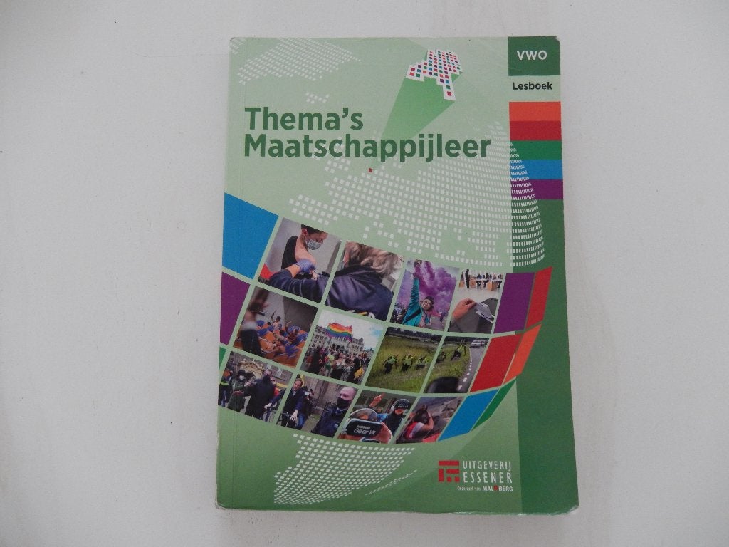 * Lesboek Thema's Maatschappijleer Essener VWO 2022 6e druk, Gelezen, VWO, Essener Malmberg, Ophalen of Verzenden