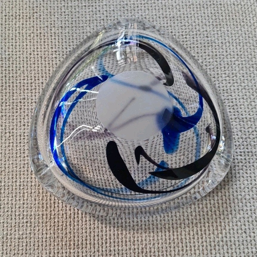 Max verboeket crystal maastricht glazen  vintage asbak, Ophalen, Zo goed als nieuw