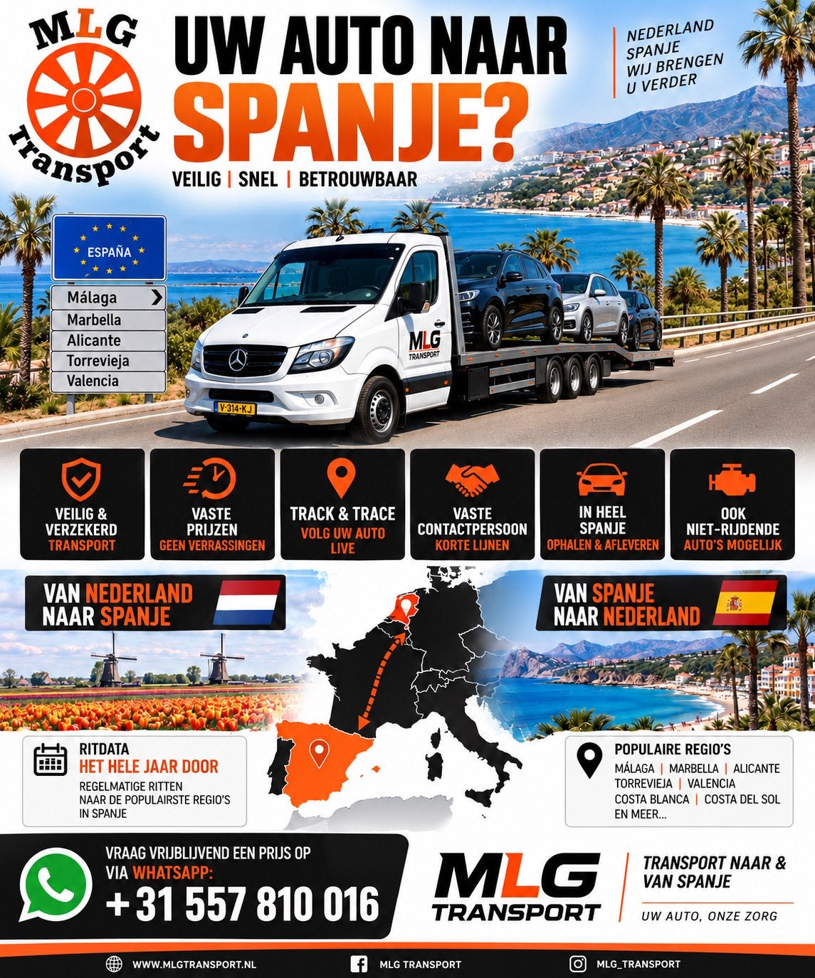 AUTO TRANSPORT naar spanje, Koeriersdiensten