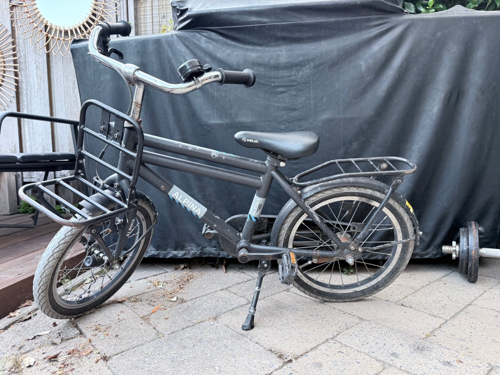 Alpina Cargo Boys space black matt 16 inch kinderfiets zwart, Fietsen en Brommers, Fietsen | Kinderfietsjes, Ophalen, Gebruikt