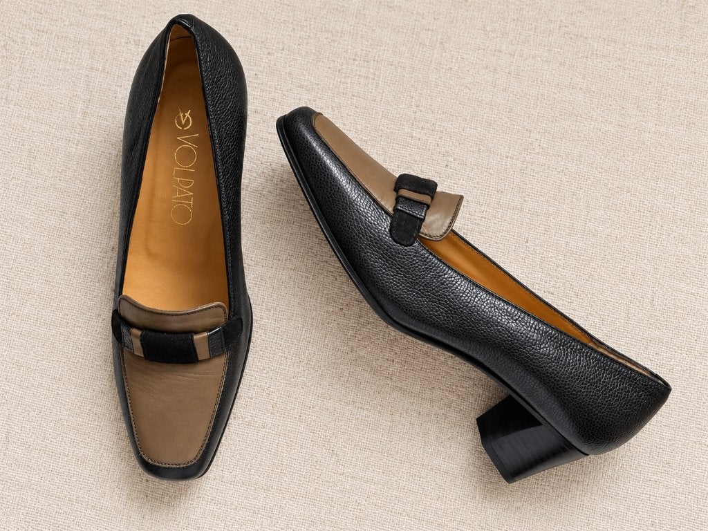 Volpato Comfort leren mocassins maat 36,5, Zwart, Overige typen, Ophalen of Verzenden, Zo goed als nieuw