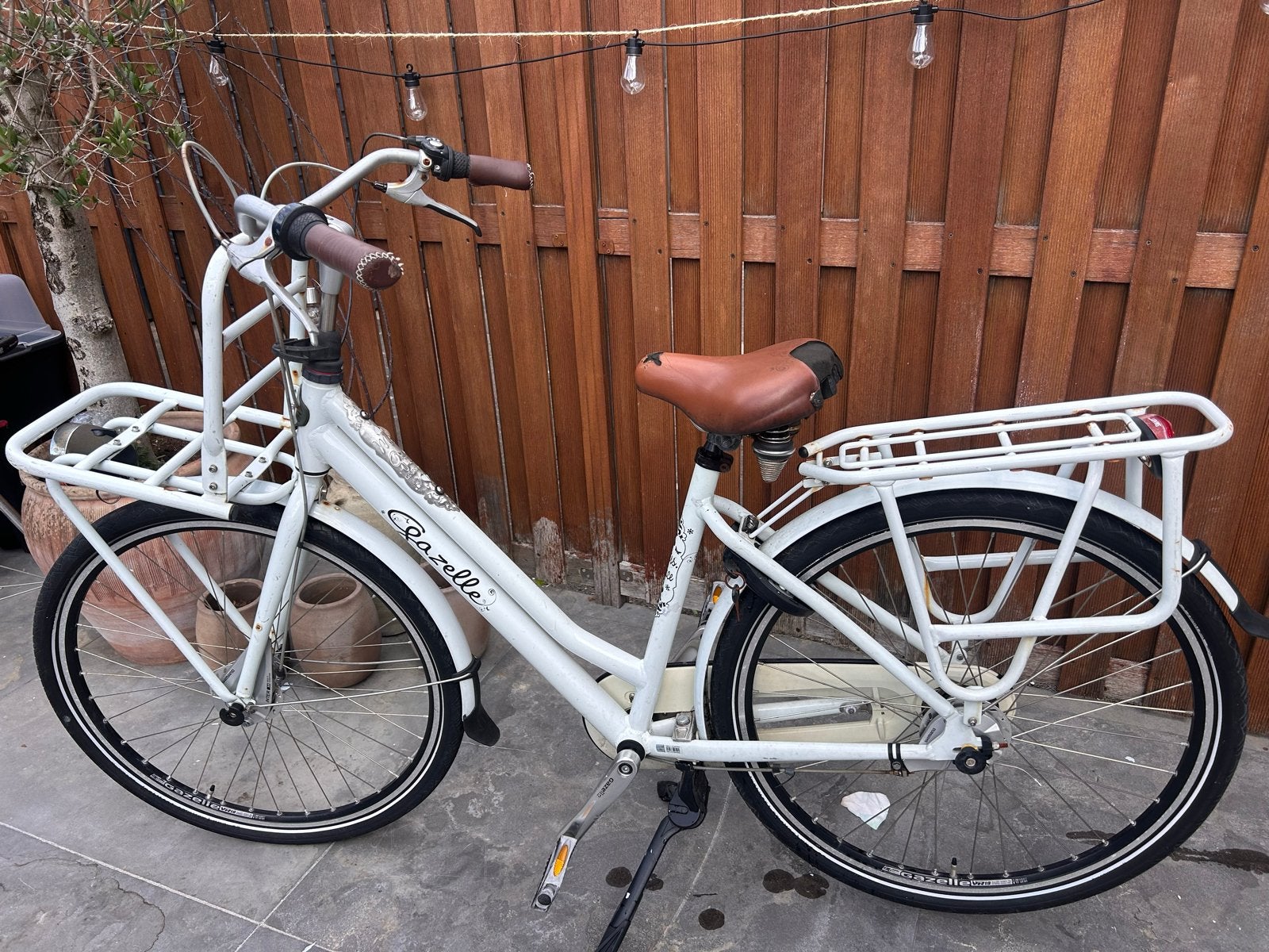 Gazelle Miss Grace transportfiets - Wit, Ophalen, Gebruikt, Versnellingen, 50 tot 53 cm
