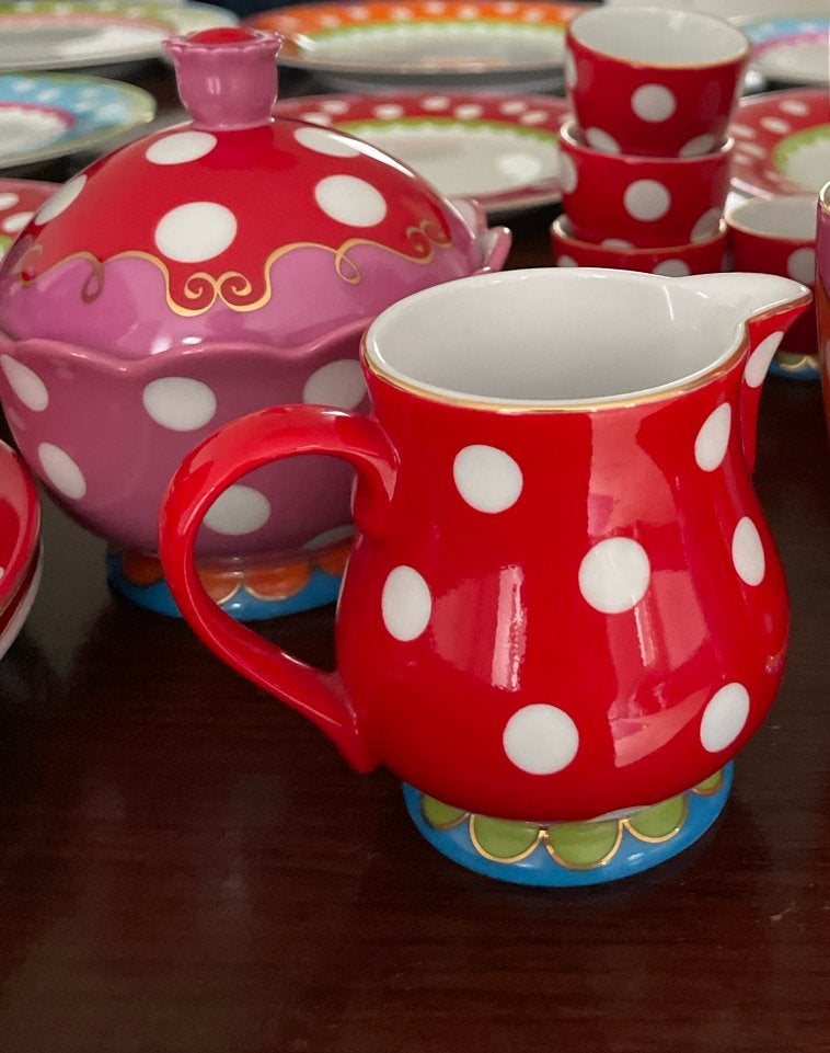 Oilily suikerpotje en melkkannetje, Huis en Inrichting, Ophalen, Overige merken, Keramiek, Overige typen