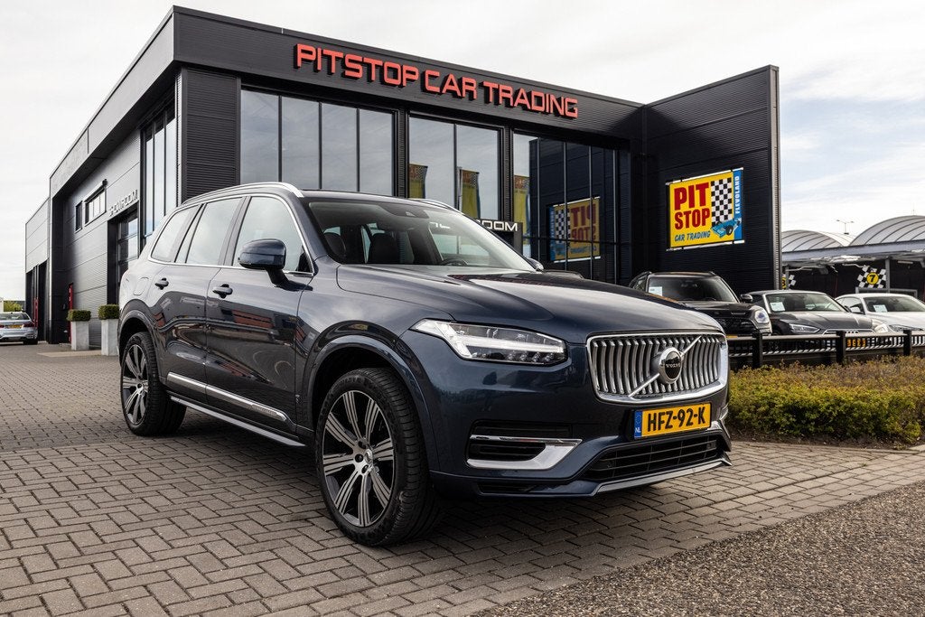 Volvo XC90 2.0 T8 Recharge AWD Inscription Expression, 7 Per, Auto's, Volvo, Gebruikt, Euro 6, 4 cilinders, Blauw