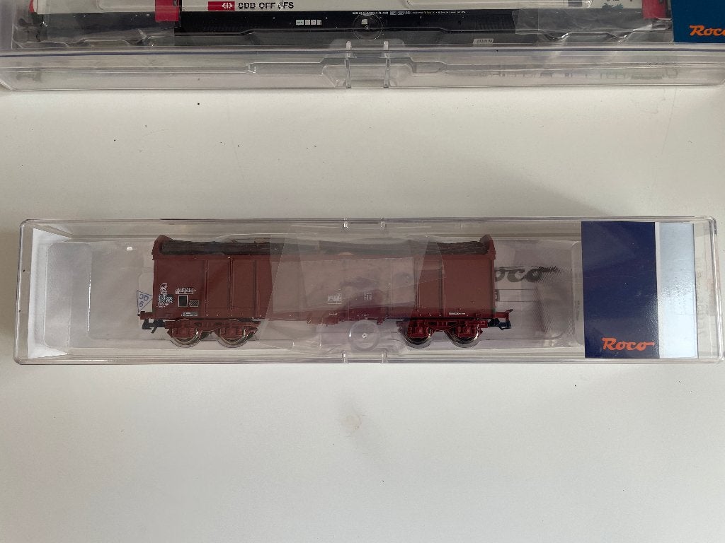 ROCO SBB Ealos-t open wagon met verhoogde kopschotten, Gelijkstroom, Ophalen of Verzenden, Roco, Nieuw