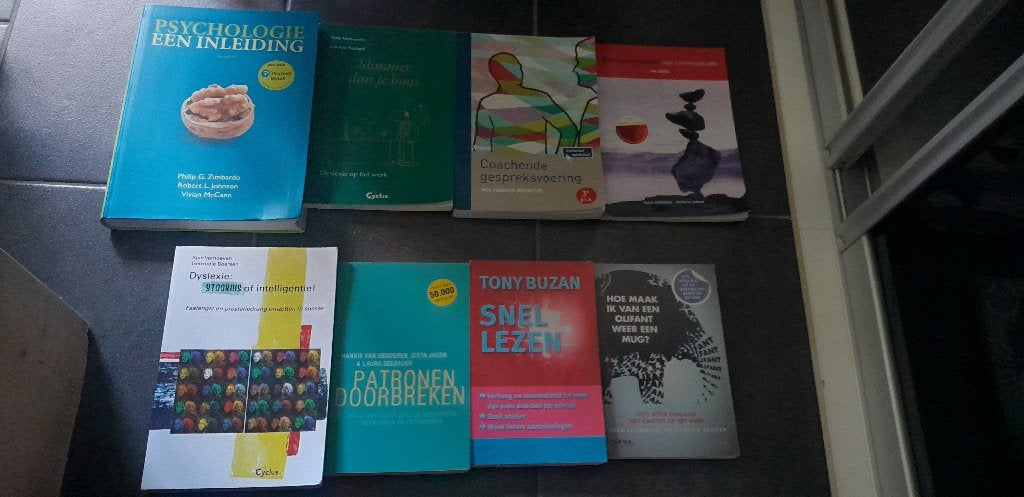 Verzameling psychologieboeken, Boeken, Ophalen, Gelezen, School, Studie en Wetenschap