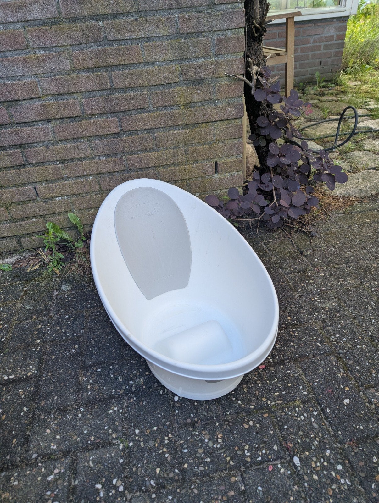 Shnuggle Baby Badje - Wit met Antislip, Gebruikt, Tummy Tub, Standaard, Ophalen