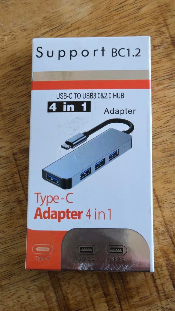 4 in 1 Adapter  Type-C, Ophalen of Verzenden, Nieuw, Docking station, Laptop