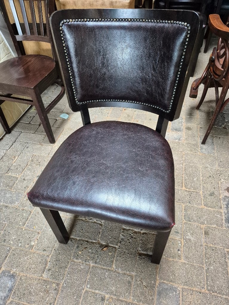 stoelen met lederen bekleding, Huis en Inrichting, Stoelen, Ophalen, Gebruikt, Bruin, Vijf, Zes of meer stoelen