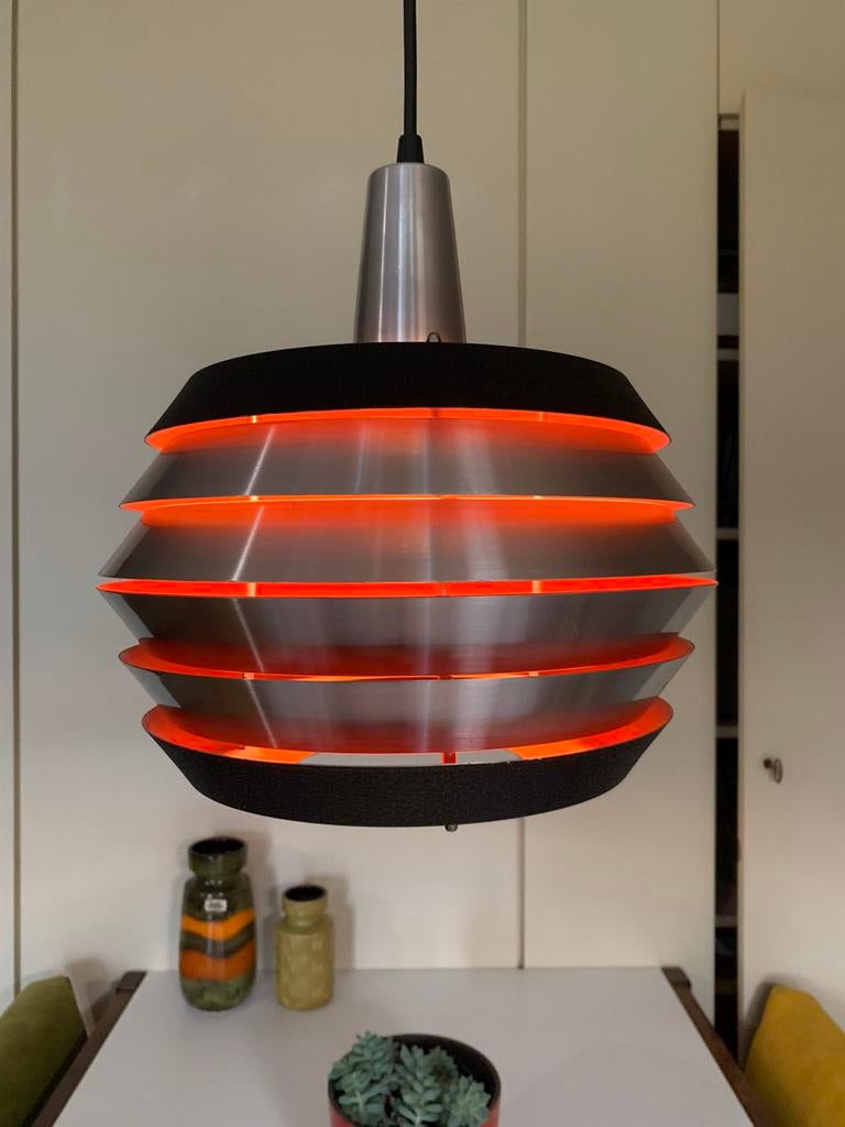 Vintage Lakro hanglamp, Ophalen of Verzenden, Zo goed als nieuw, Metaal