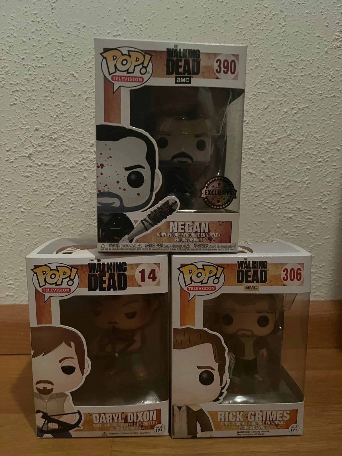 Funko Pop! The Walking Dead - Negan, Daryl, Rick, Ophalen of Verzenden, Zo goed als nieuw