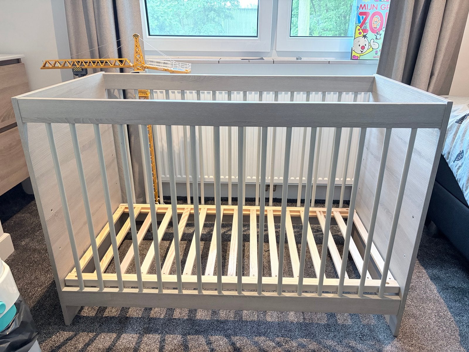 Complete babykamer: Ledikant, Commode en Kledingkast, Ophalen, Gebruikt, 70 tot 85 cm, 140 tot 160 cm