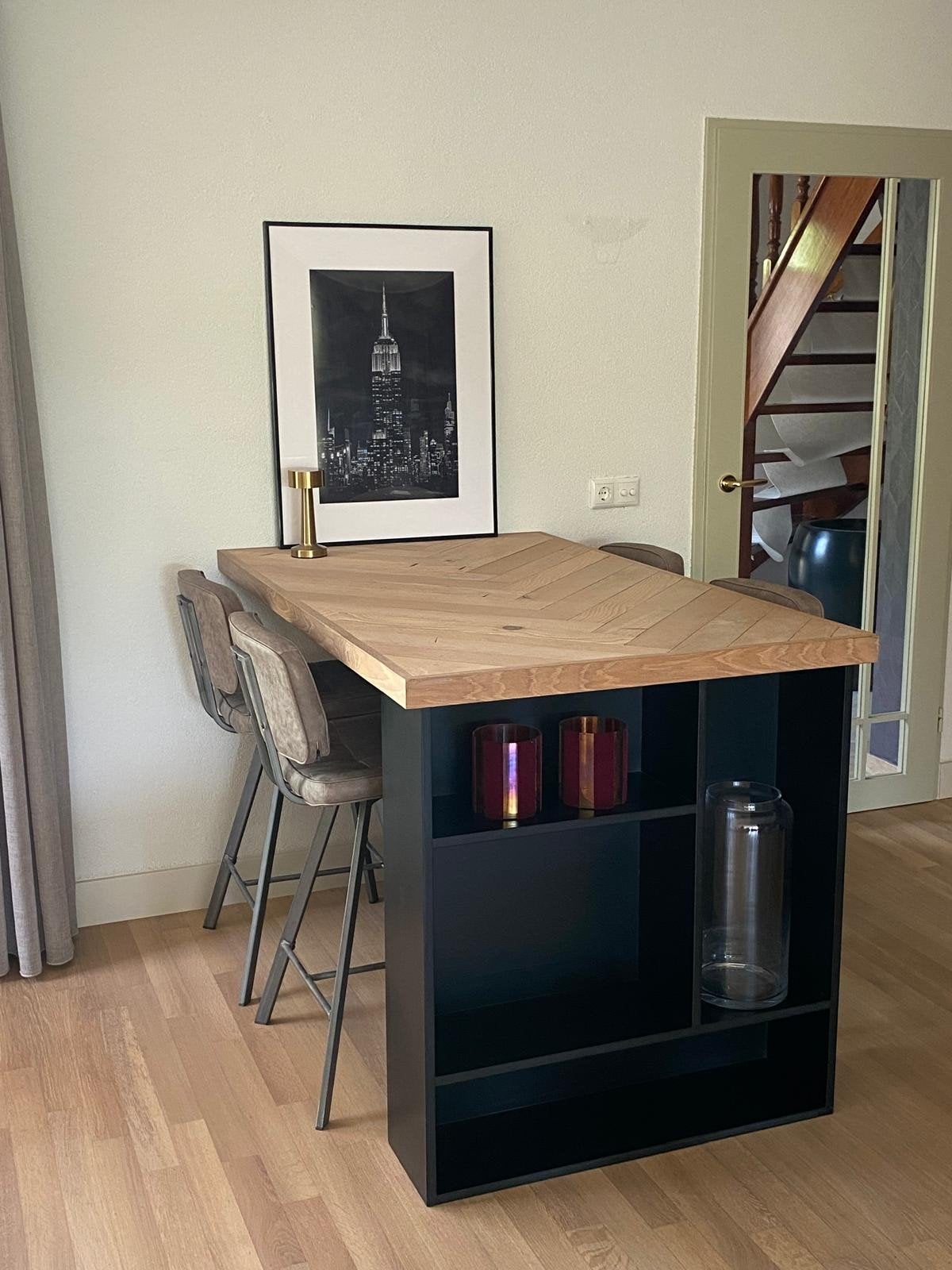 Meubelset: bartafel, sidetable en tv-meubel, Ophalen, Zo goed als nieuw, Rechthoekig