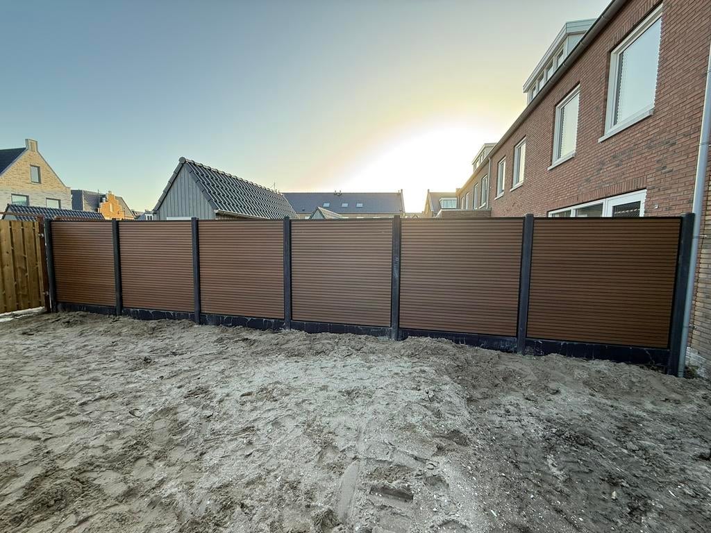 Composiet-beton schutting v.a €170,- per meter incl montage, Tuin en Terras, Ophalen, Kunststof, 1 tot 2 meter, 6 meter of meer