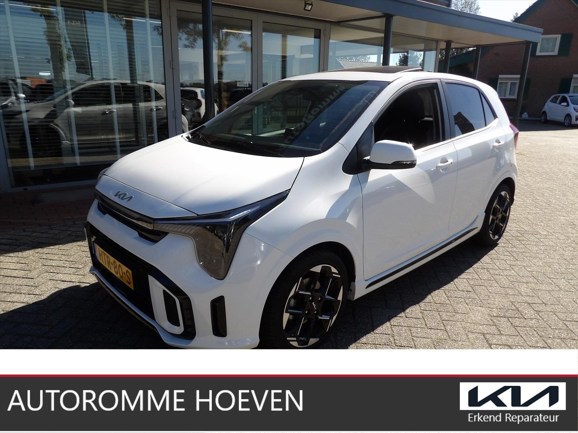 KIA Picanto 1.0 DPi GT-Line Luxe Org. Ned. 14.000km, Auto's, Automaat, Dealer onderhouden, 4 stoelen, Wit