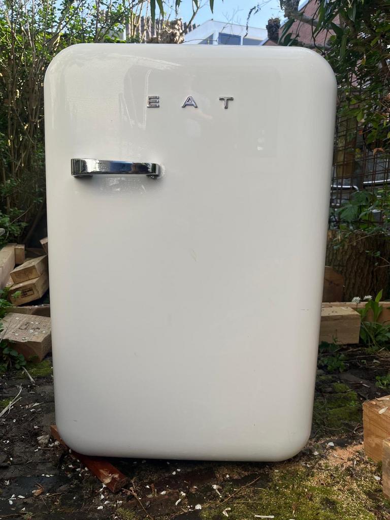 CREATE tafelmodel koelkast met vriesvak - SMEG look, Witgoed en Apparatuur, Koelkasten en IJskasten, Gebruikt, 75 tot 100 liter