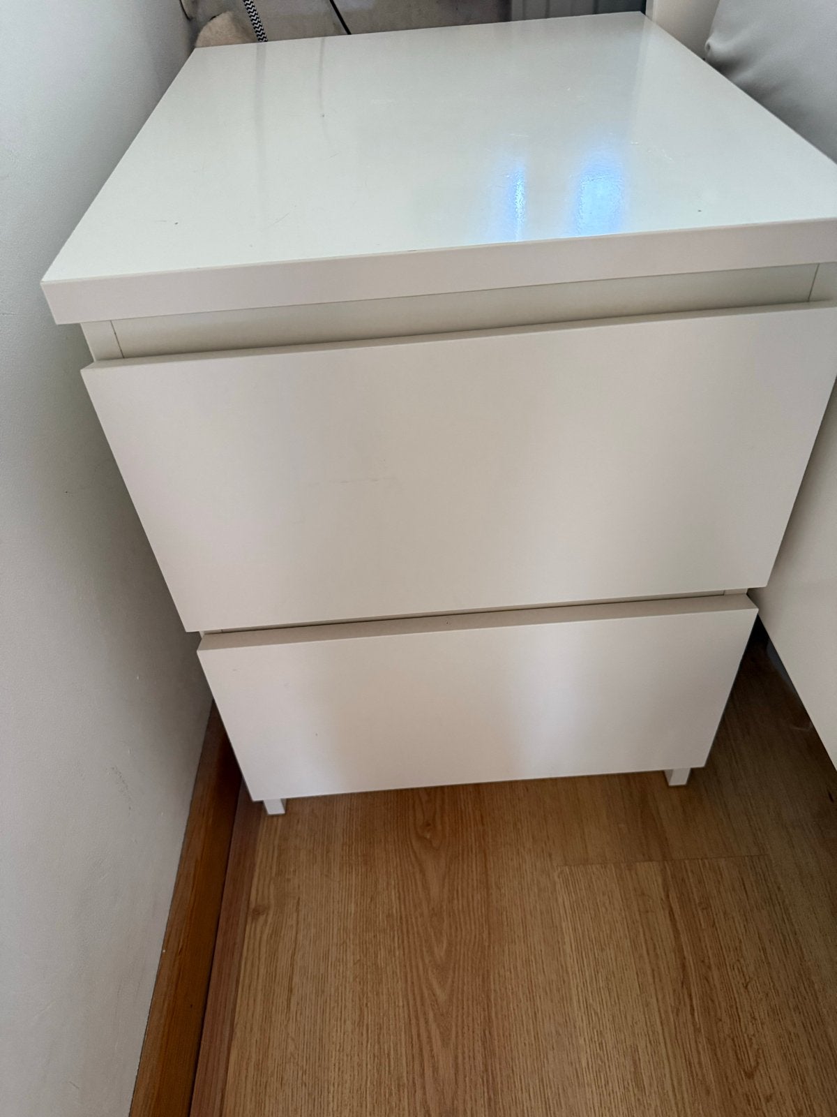 IKEA MALM Ladekast 2 lades wit, Ophalen, Overige materialen, Minder dan 50 cm, Gebruikt