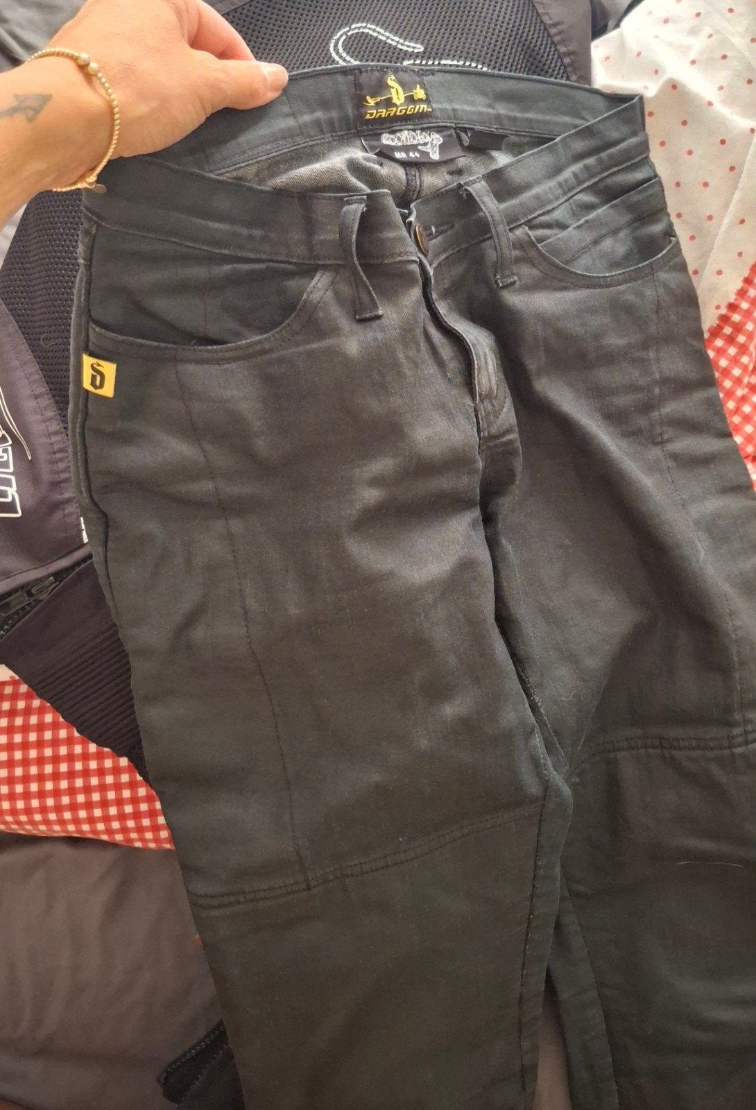 Draggin Jeans motorbroek - Zwart- S, Draggin Jeans, Zwart, Overige jeansmaten, Ophalen of Verzenden