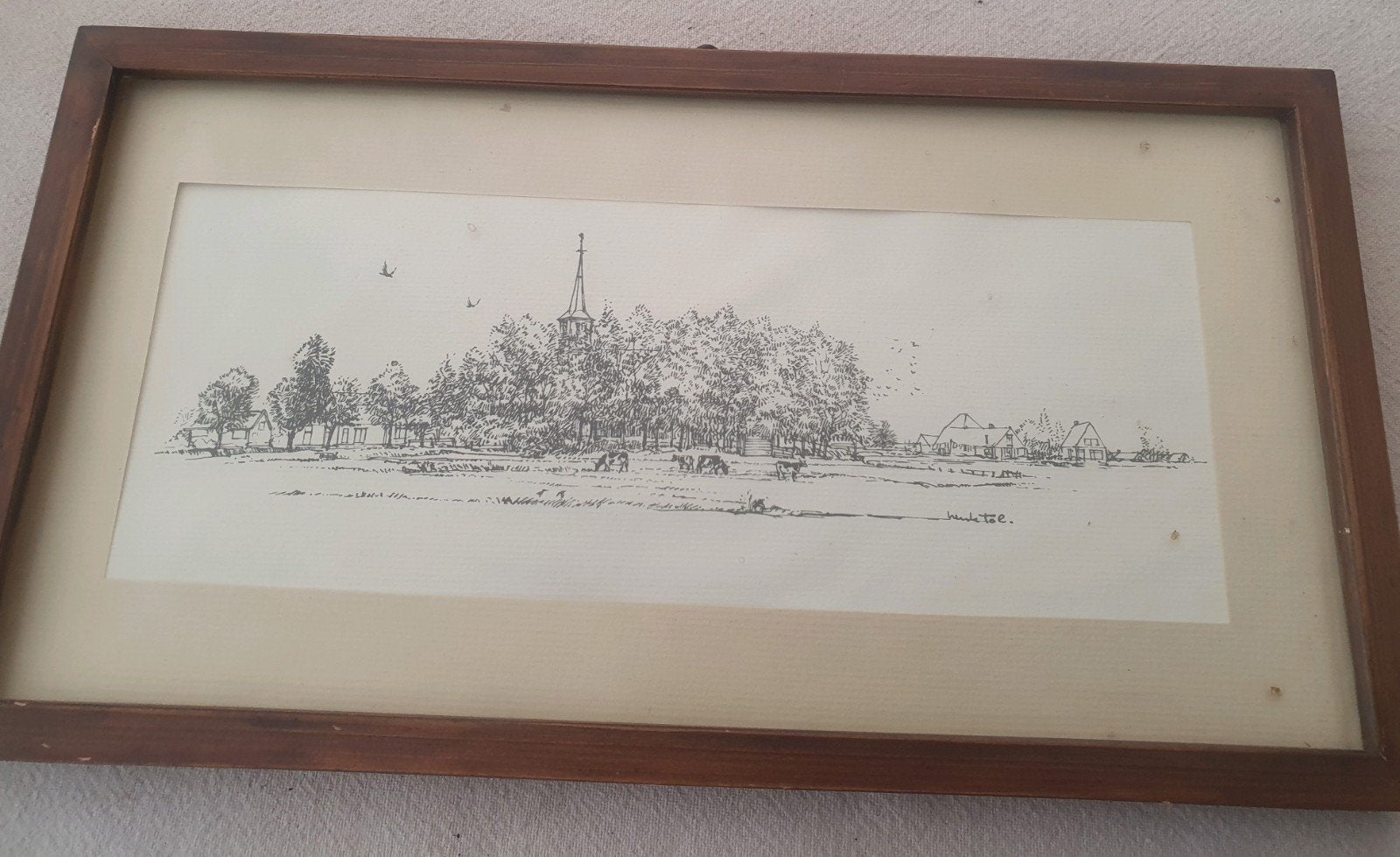 Henk Tol (1931-1987) – Dorpsgezicht Ilpendam, Antiek en Kunst, Kunst | Litho's en Zeefdrukken, Ophalen