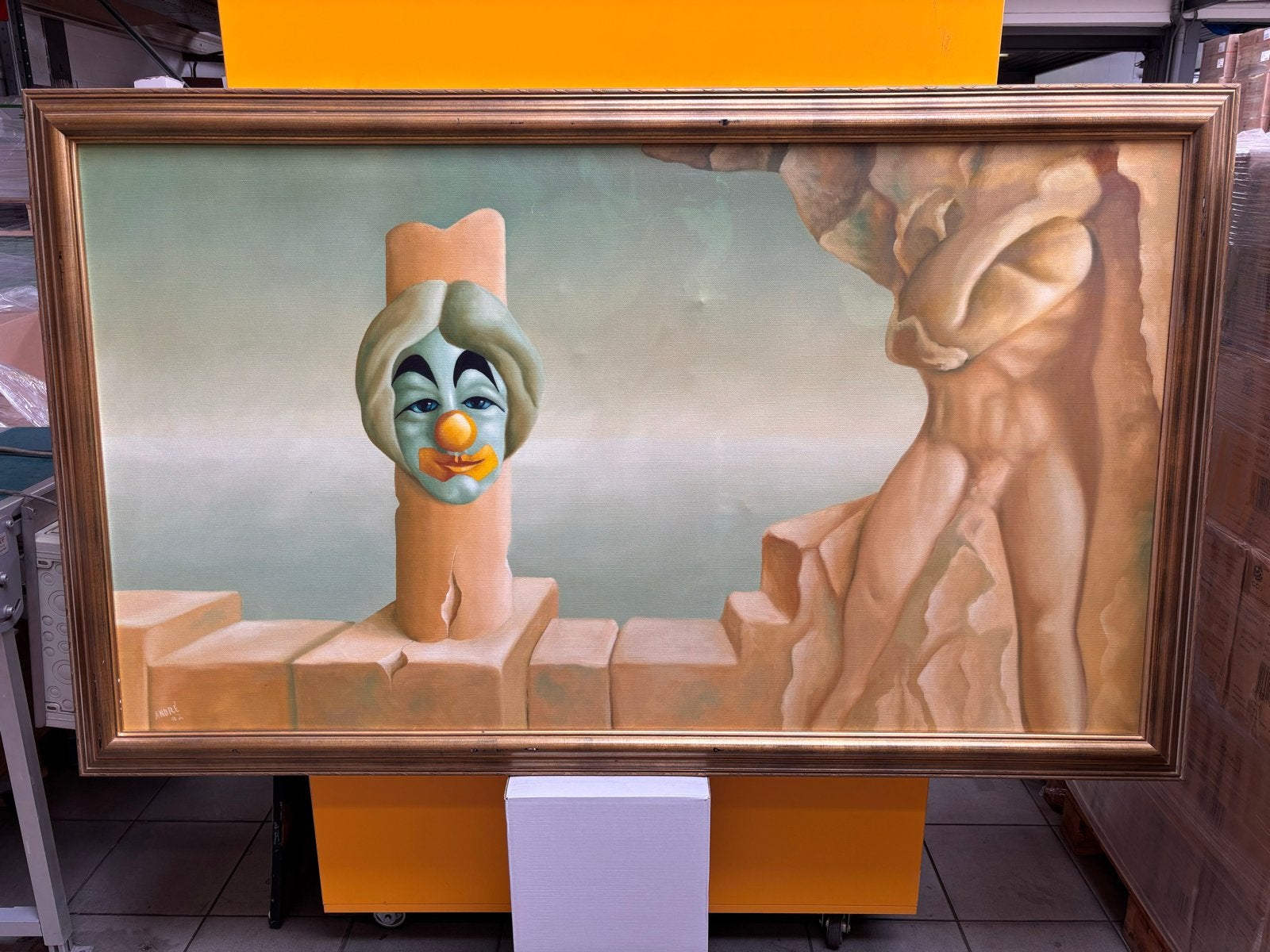Uniek Modern Schilderij André van Loon - Groot Doek, Ophalen of Verzenden, Textiel, Ingelijst, Overig onderwerp
