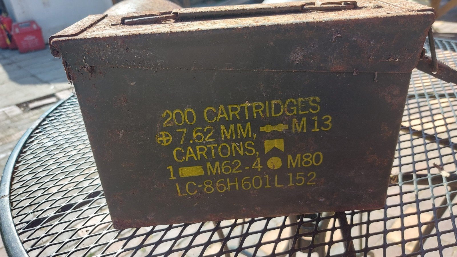 Munitiekistje 7.62 MM - Vintage Leger Opslagbox, Verzamelen, Militaria | Algemeen, Ophalen of Verzenden, Landmacht, Overige gebieden