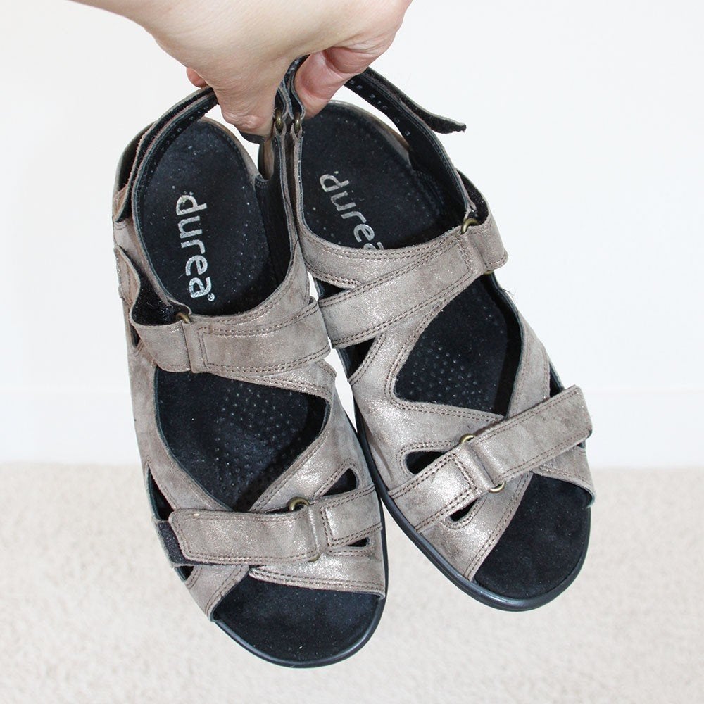 Mooie Leren Durea Sandalen s2 (Maat G3/35½) € 75,-, Kleding | Dames, Schoenen, Durea, Overige kleuren, Zo goed als nieuw, Sandalen of Muiltjes