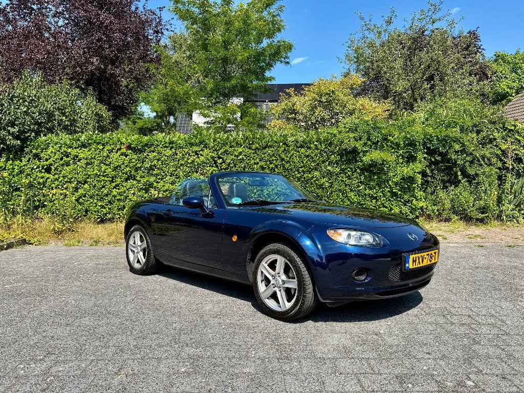 Mazda MX-5 NC – Stormy Blue – recente APK + grote beurt, Achterwielaandrijving, Zwart, 4 cilinders, Cabriolet