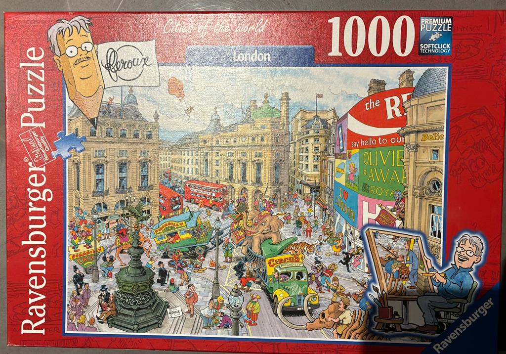 Cities of the world - London - Ravensburger 1000 stukjes, Ophalen of Verzenden, 500 t/m 1500 stukjes, Zo goed als nieuw, Legpuzzel