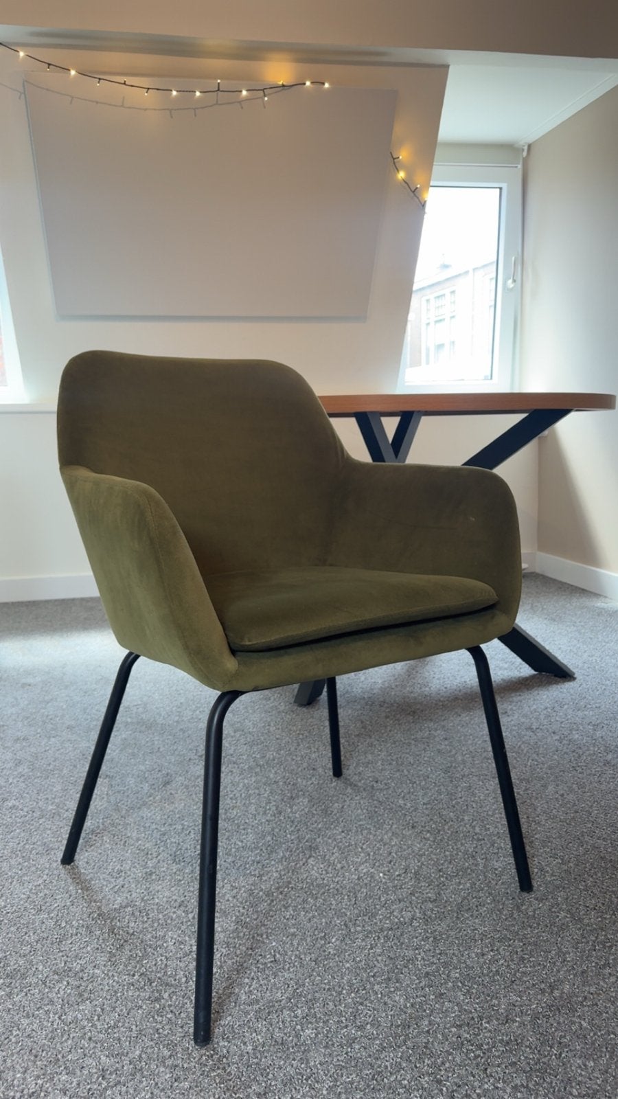 2 Groene Stoelen - Comfortabel en Stijlvol, Ophalen, Gebruikt, Twee, Overige kleuren