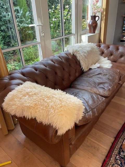 chesterfield 3 zits bank, Ophalen, Gebruikt, Driepersoons, Rechte bank