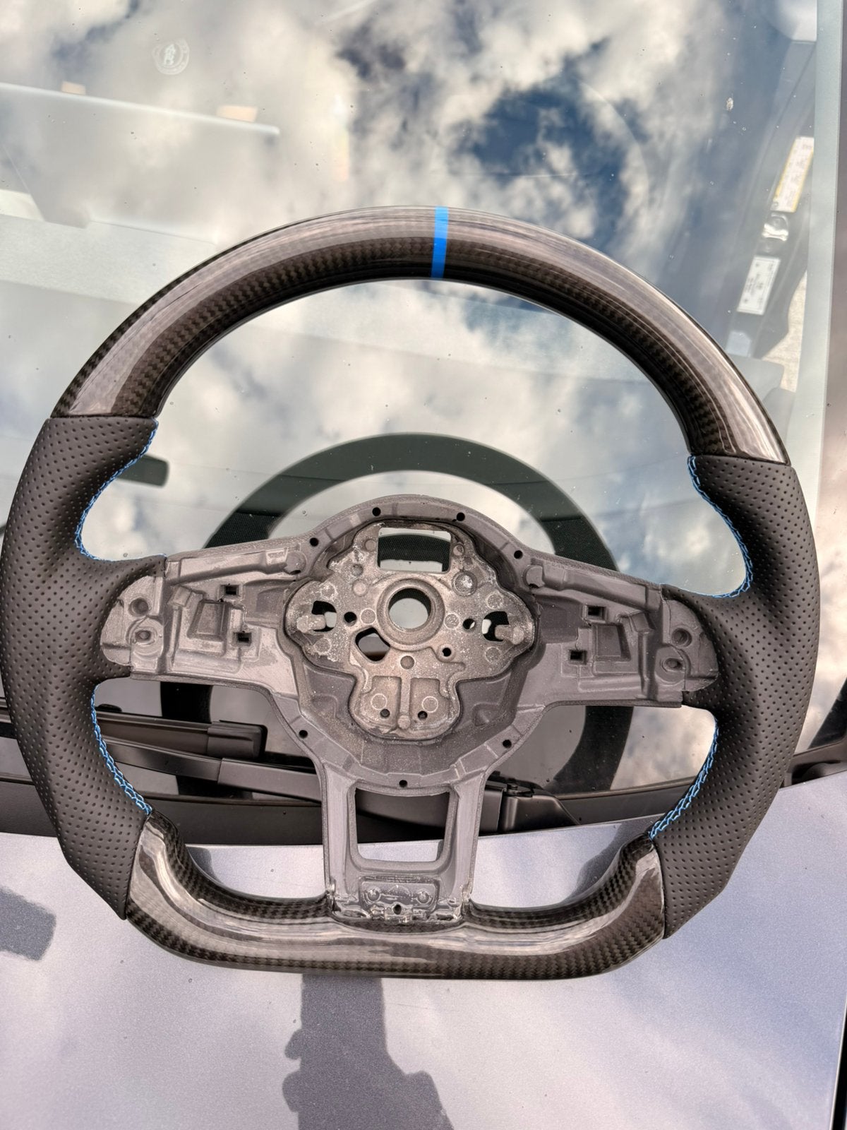 Golf 7 gte stuur carbon/leer blauw, Ophalen of Verzenden