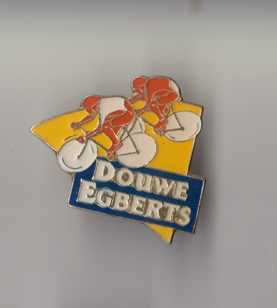 Douwe Egberts Koffie pin Wielrennen Fiets, Gebruikt, Niet vindbaar, Niet vindbaar, Speldje of Pin