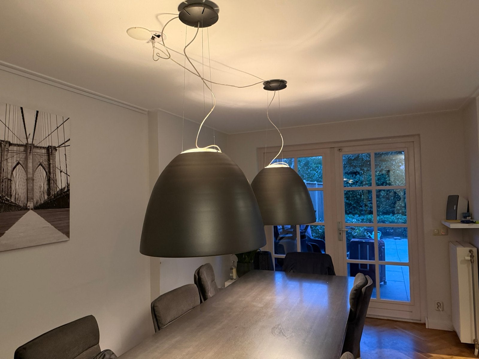 Artimide Nur Hanglamp - Aluminium (2stuks), Huis en Inrichting, Ophalen, Modern design, E27 (groot), Zo goed als nieuw