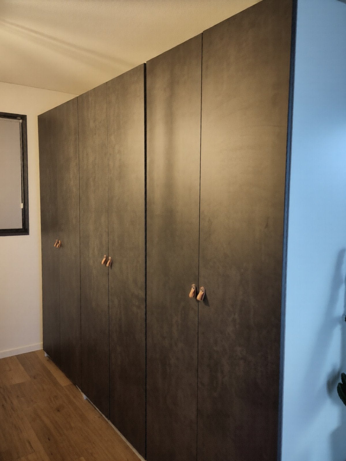 3 IKEA PAX kasten met betonlook deuren (per stuk of als set), Overige materialen, Gebruikt, 200 cm of meer, 50 tot 100 cm