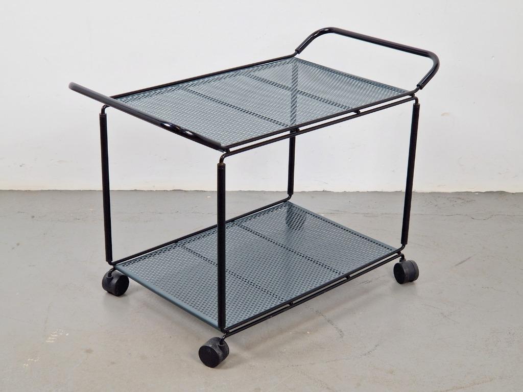 Vintage kri trolley gammelgaard bar cart ‘80 filigraan tafel, Huis en Inrichting, Tafels | Sidetables, Gebruikt, 25 tot 50 cm