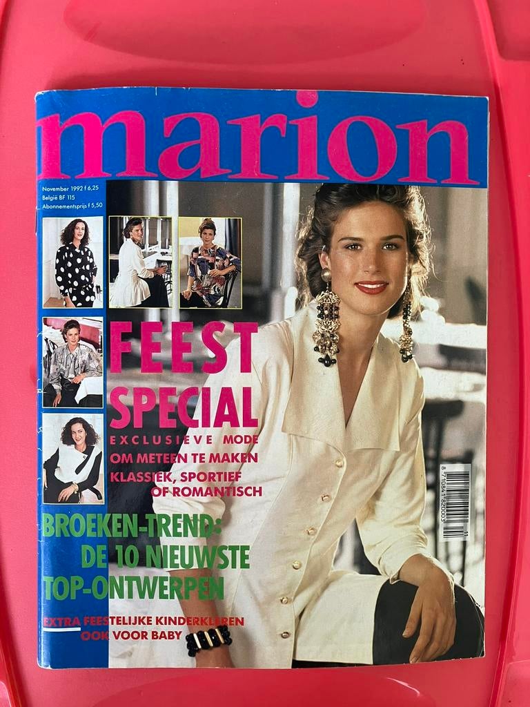 Marion.patroonkleding. Mode. Tijdschrift. November 1992. ‘93, Ophalen of Verzenden, Gelezen, Sport en Vrije tijd