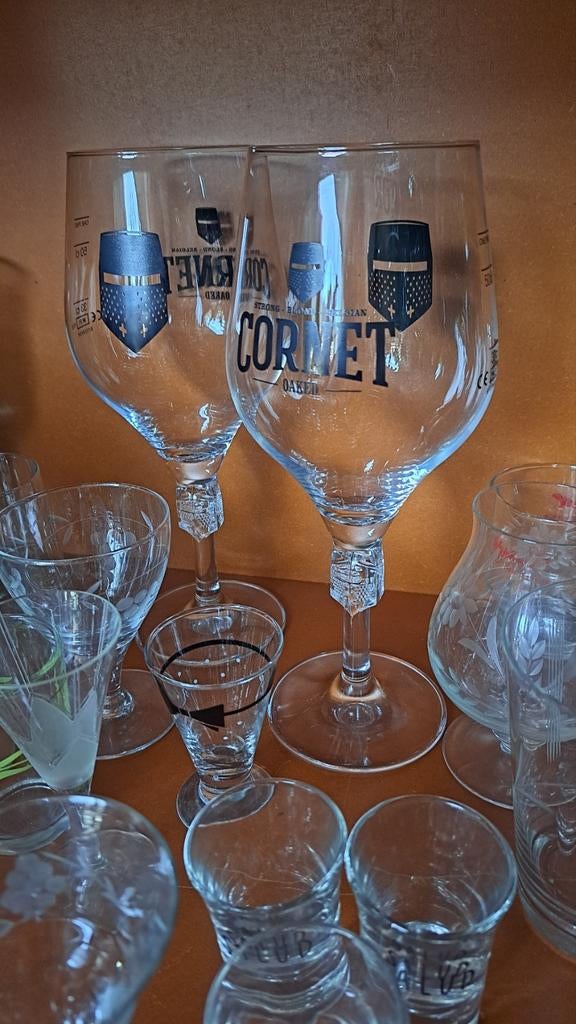 Grote Cornet Bierglazen - Bier Glas - Set van 2, Overige materialen, Steenweg op Grembergen 1, 9200 Dendermonde, Belgium, Los bestek