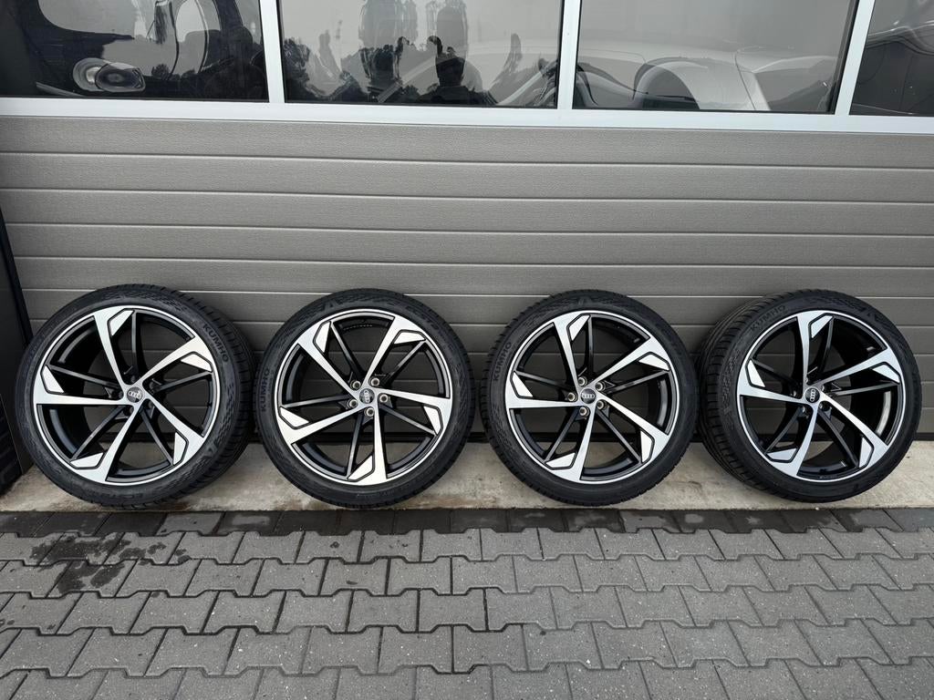 Org. 22" inch Audi Q7/SQ7 Trapezium velgen + Kumho 285/35/22, Ophalen, Gebruikt, Velg(en), 285 mm